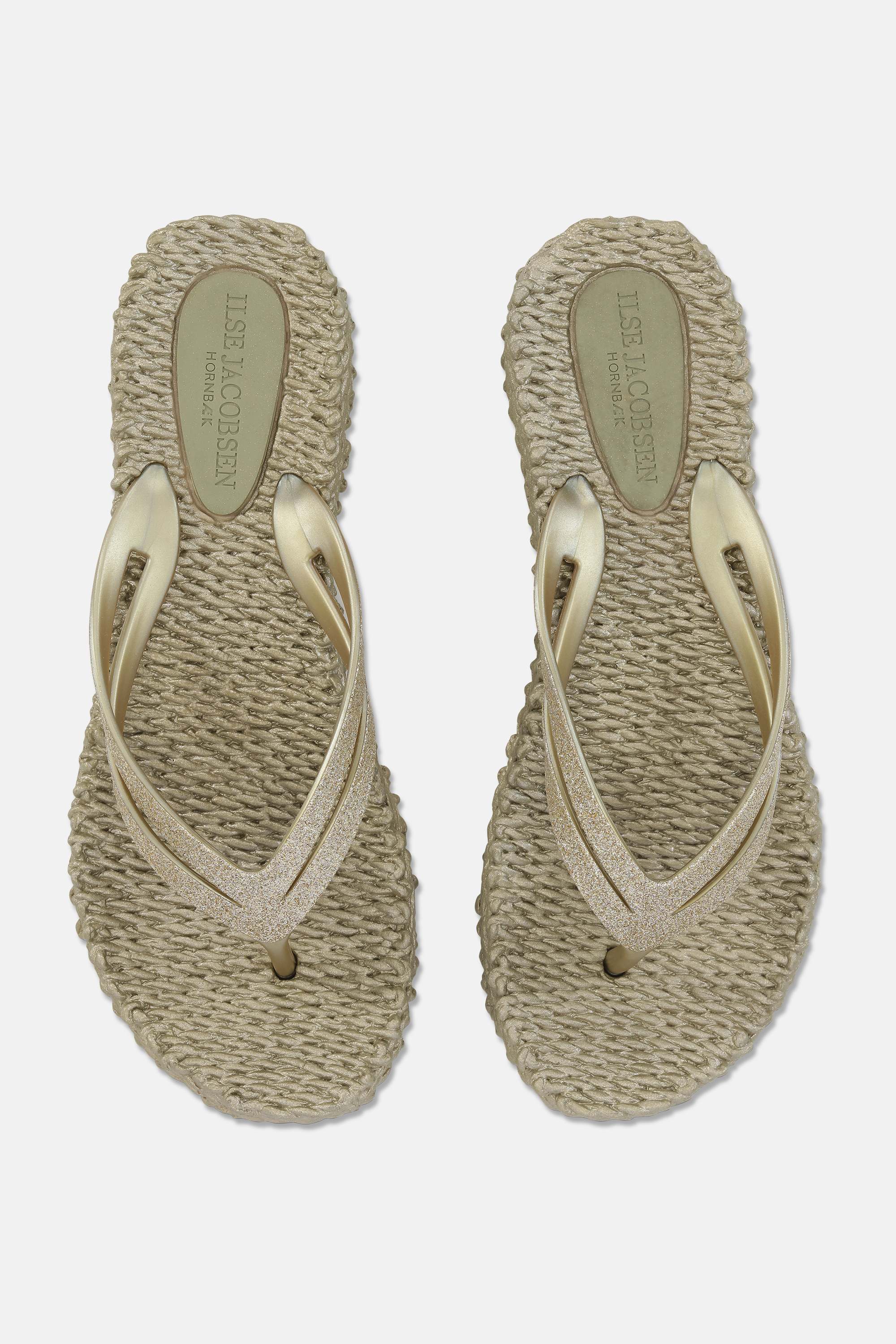 Plateau Flip-Flops Glitter - Platin